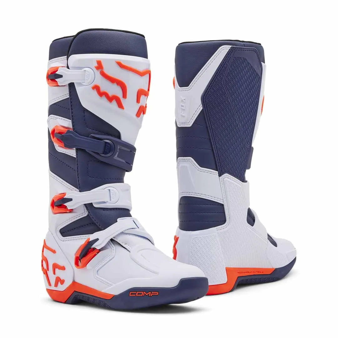 Boots: FOX COMP White/Navy – NO LIMITS MOTO