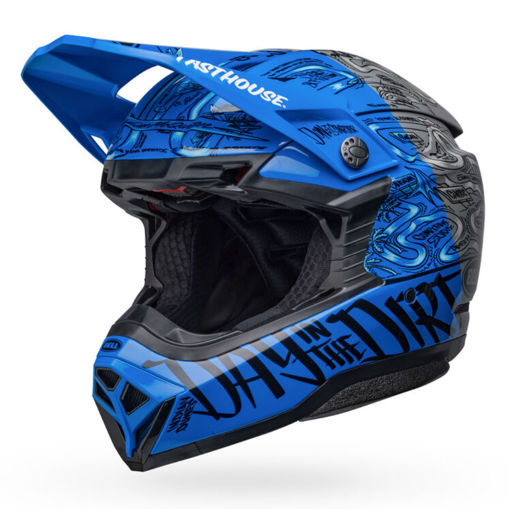 Helmet: BELL MOTO-10 SPHERICAL FASTHOUSE DITD 23 LE M/G Blue/Gry