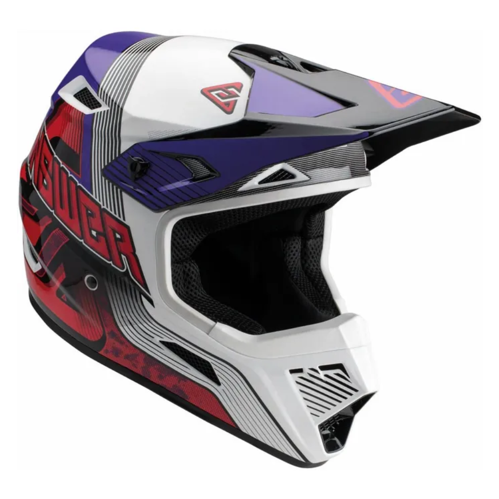 Helmet: ANSWER A23 AR1 VENDETTA Red/White/Purple