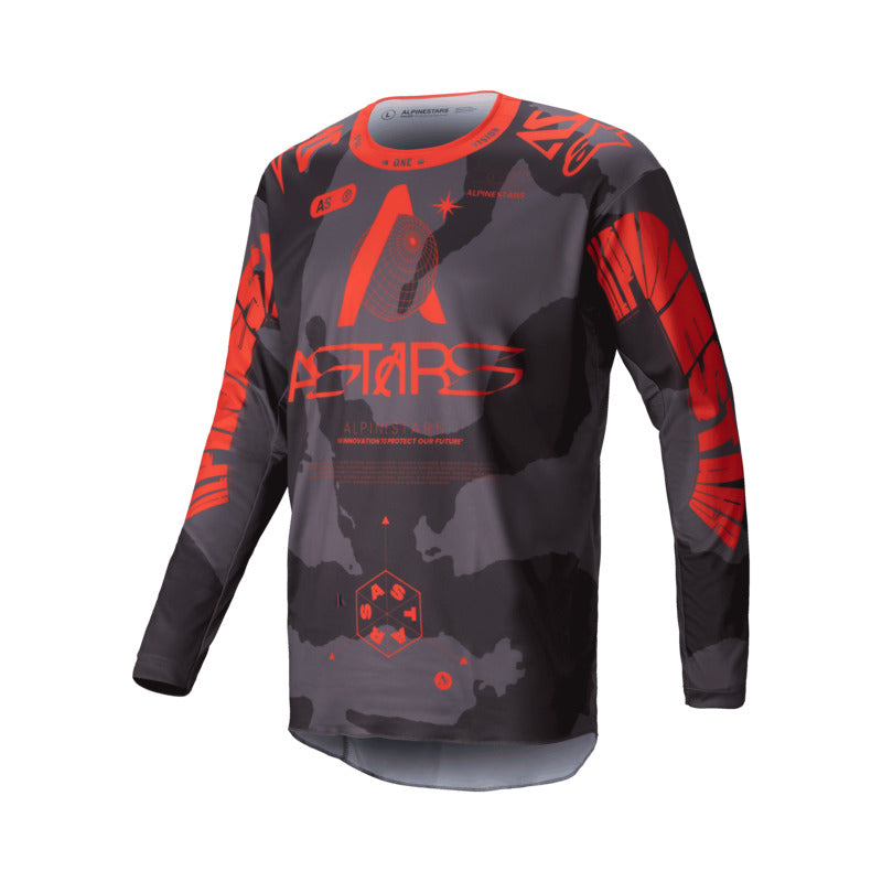 Jersey: ALPINESTARS 2025 RACER HOLLOW Gray Camo FluOrange
