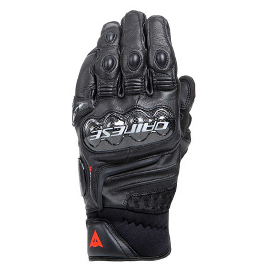 Gloves: DAINESE CARBON 4 LEATHER SHORT CUFF Black