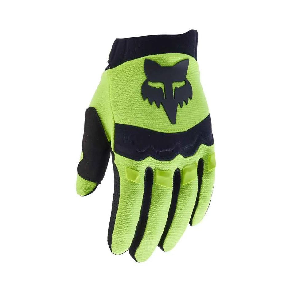Gloves: FOX 2025 Youth DIRTPAW Fluro Yellow