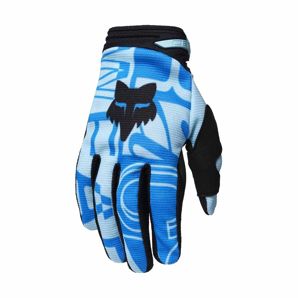 Gloves: FOX 2025 Youth GIRLS 180 RACE SPEC Light Blue
