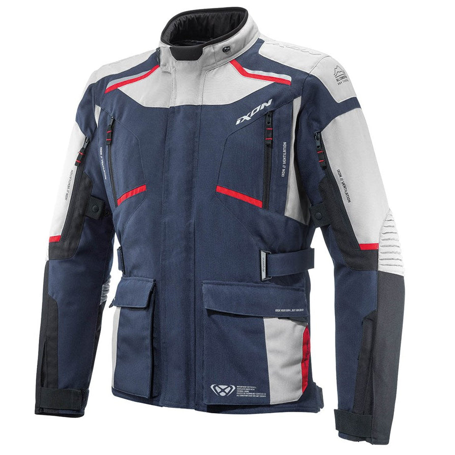 Jacket: IXON MIDGARD Grey/Navy/Blk
