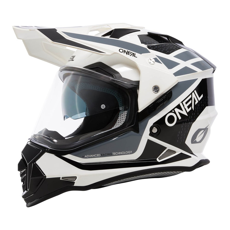 Helmet: ONEAL 2025 SIERRA R V.24 Gloss Wht/Blk/Gry