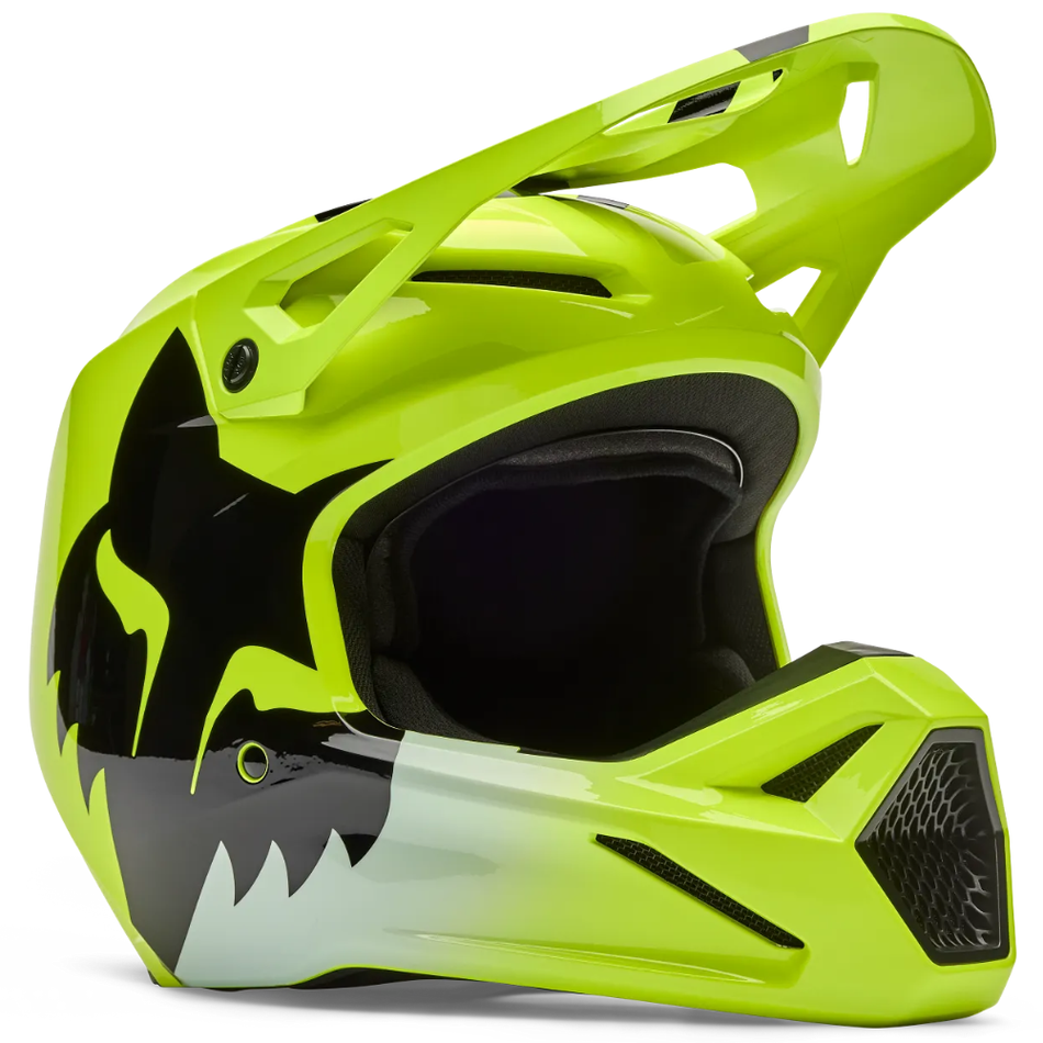 Helmet: FOX Youth V1 SHIELD Fluro Yellow