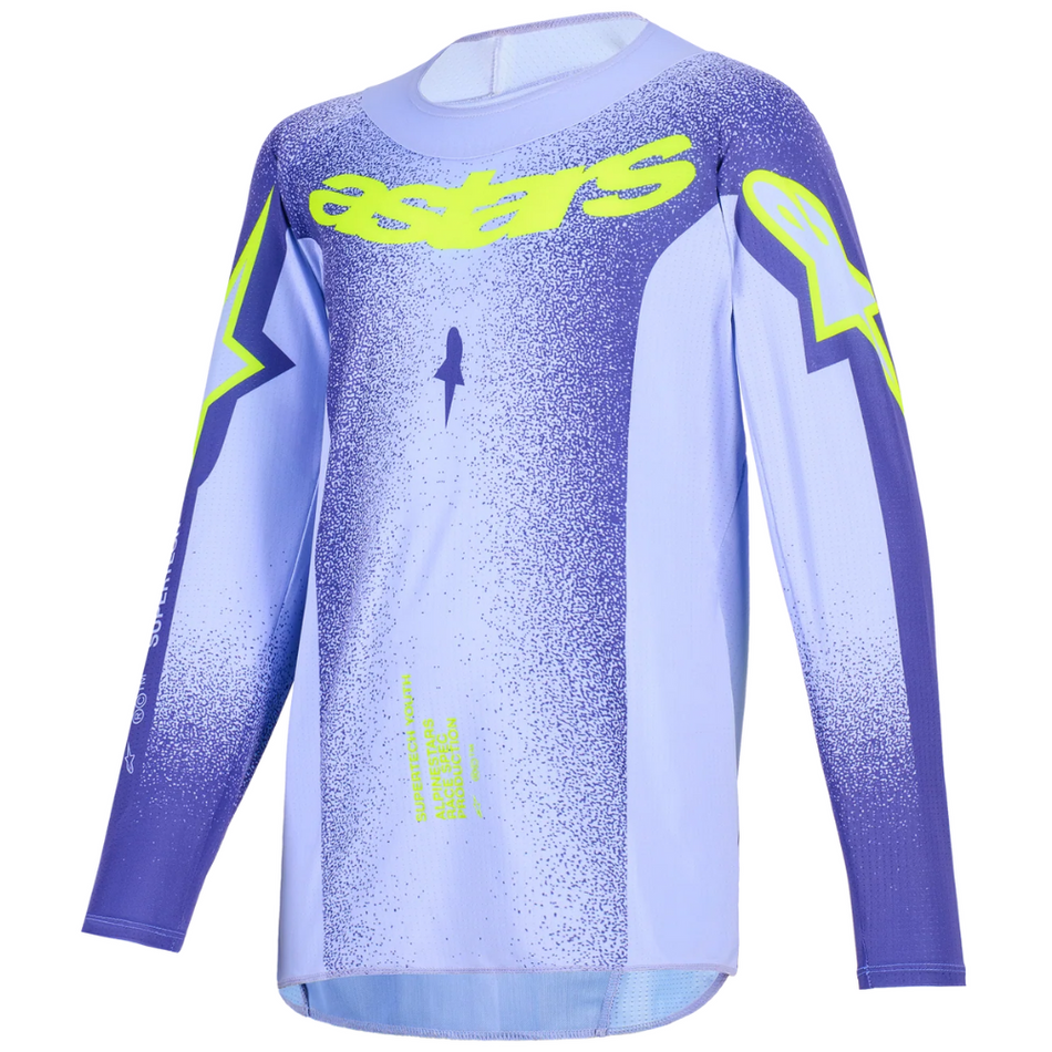 Jersey: ALPINESTARS 2026 Youth SUPERTECH SCENZ Purple/Yellow Fluo