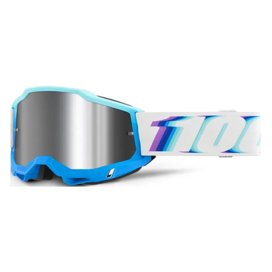 Goggles: 100% ACCURI 2 STAMINO Silver Flash Mirror