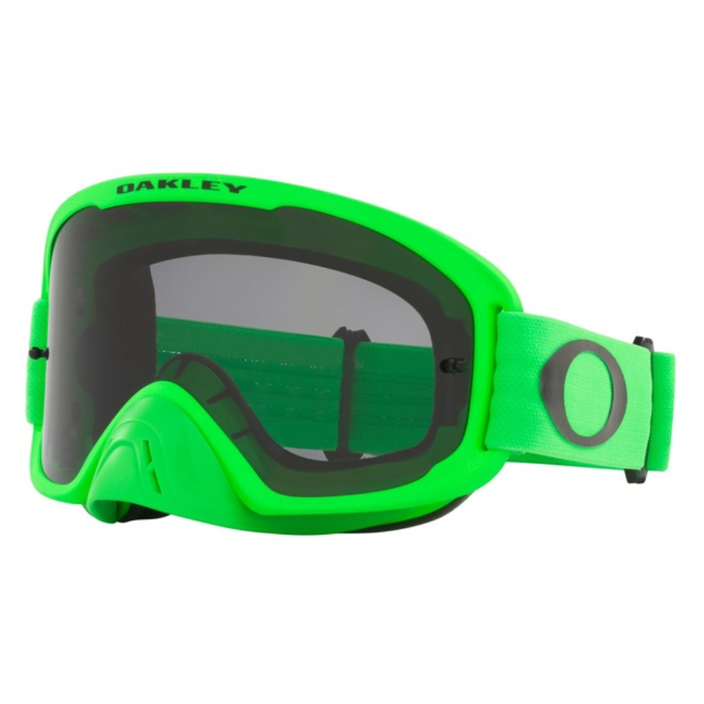 Goggles: Oakley O FRAME 2.0 PRO Moto Green with Dark Grey Hi Impact Lens