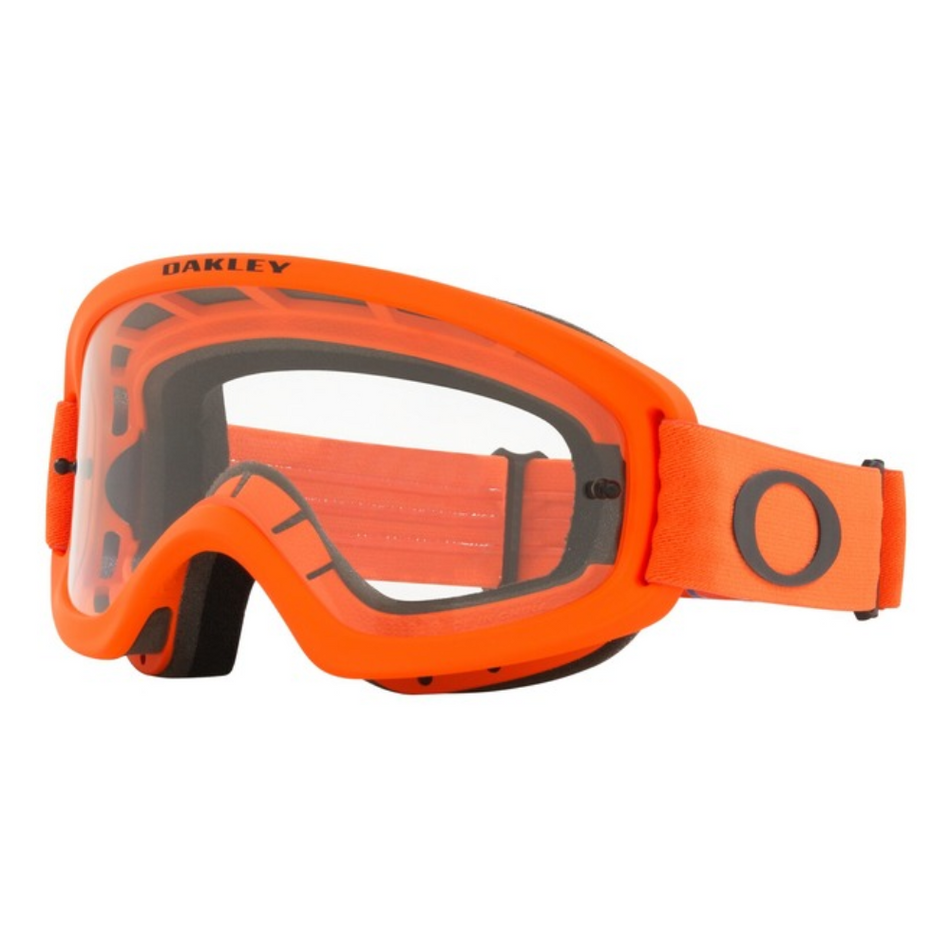 Goggles: Oakley XS O FRAME 2.0 PRO Moto Orange with Clear Hi Impact Lens