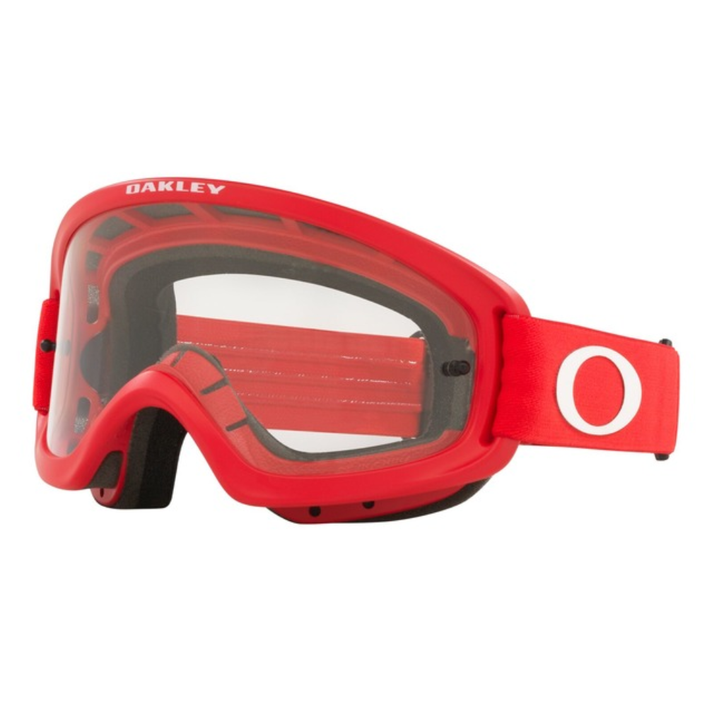 Goggles: Oakley XS O FRAME 2.0 PRO Moto Red with Clear Hi Impact Lens