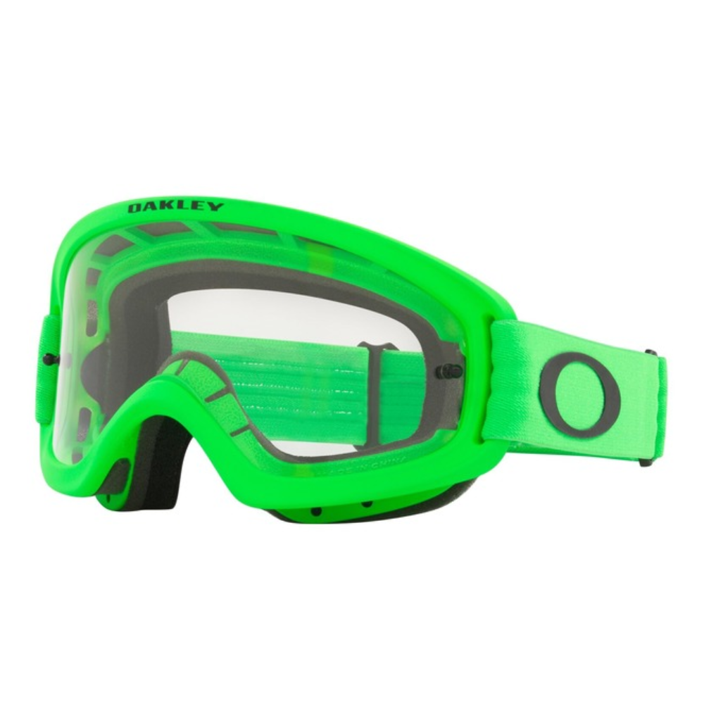 Goggles: Oakley XS O FRAME 2.0 PRO Moto Green with Clear Hi Impact Lens
