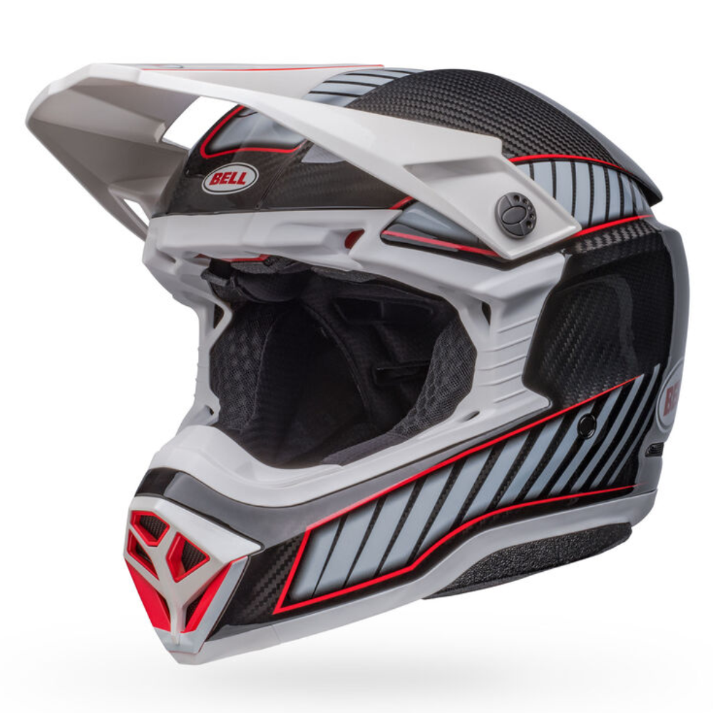 Helmet: BELL MOTO-10 SPHERICAL RHYTHM White/Black