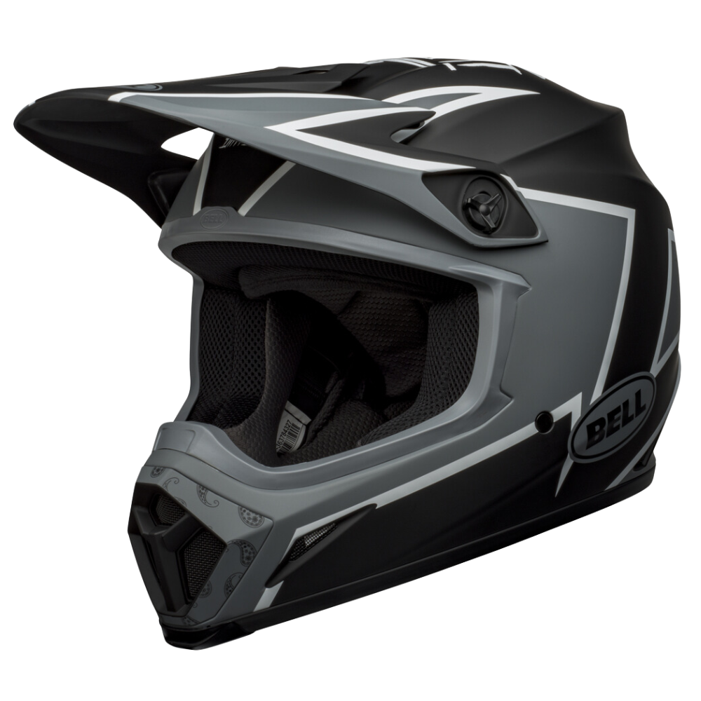 Helmet: BELL MX-9 MIPS SE TWITCH MattBlk/Gry/Wht