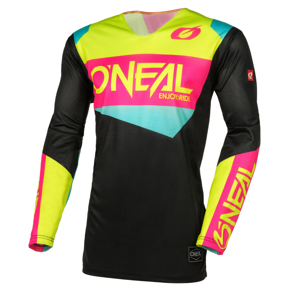 Jersey: ONEAL 2025 HARDWEAR AIR SLAM V.24 Blk/N-Yel/Pnk