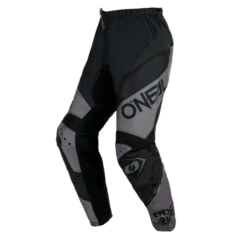 Pants: ONEAL 2024 Youth ELEMENT RACEWEAR V.24 Blk/Gry