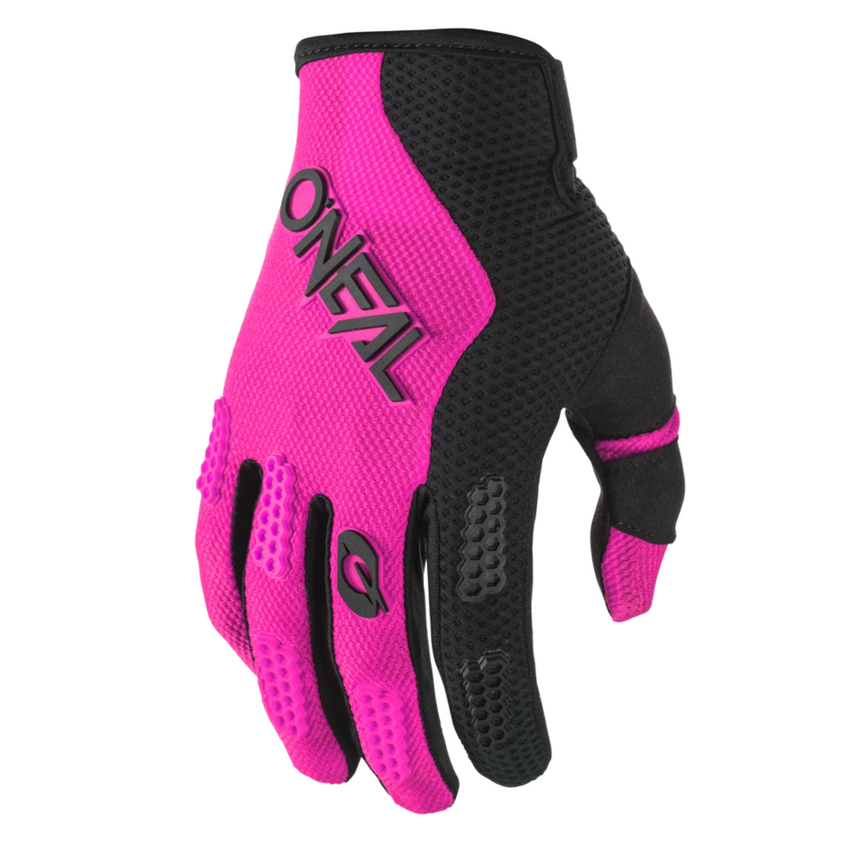 Gloves: ONEAL 2025 Youth ELEMENT RACEWEAR V.25 Black/Pink