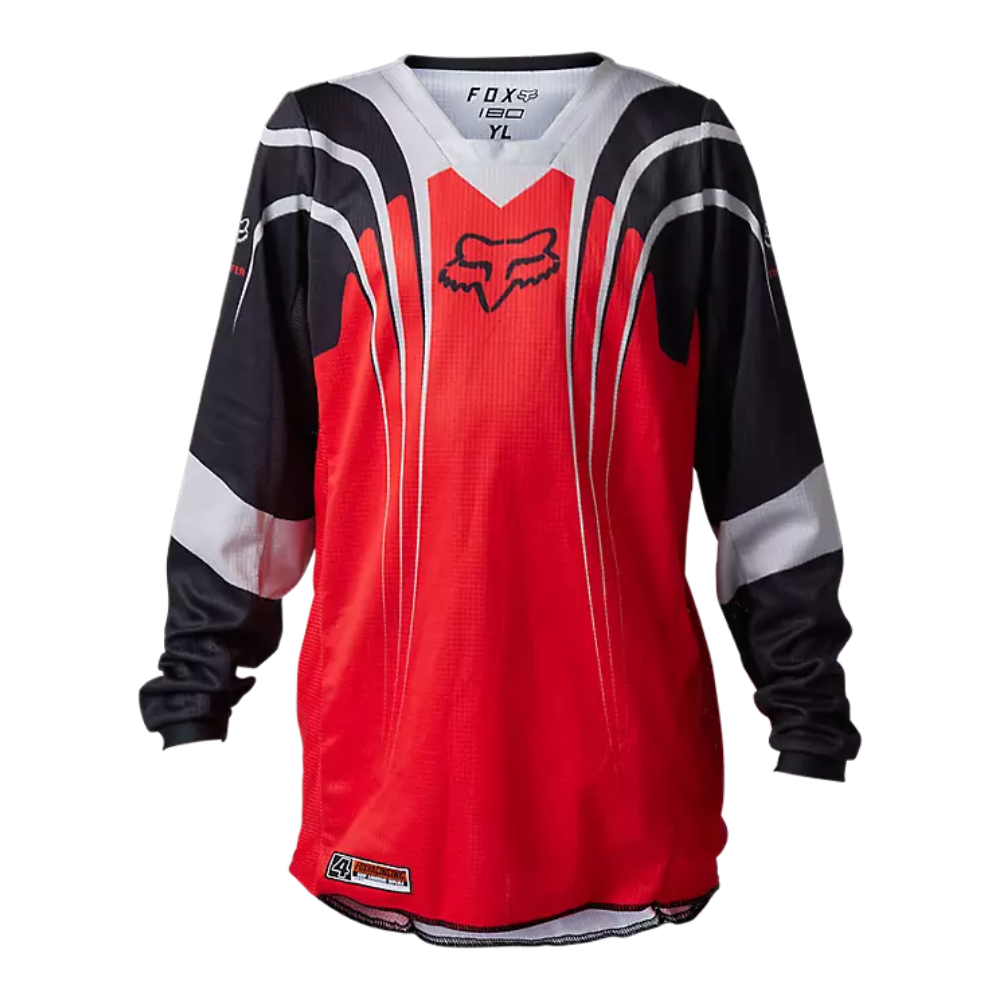 Jersey: FOX 2024 Youth 180 GOAT STRAFER Red