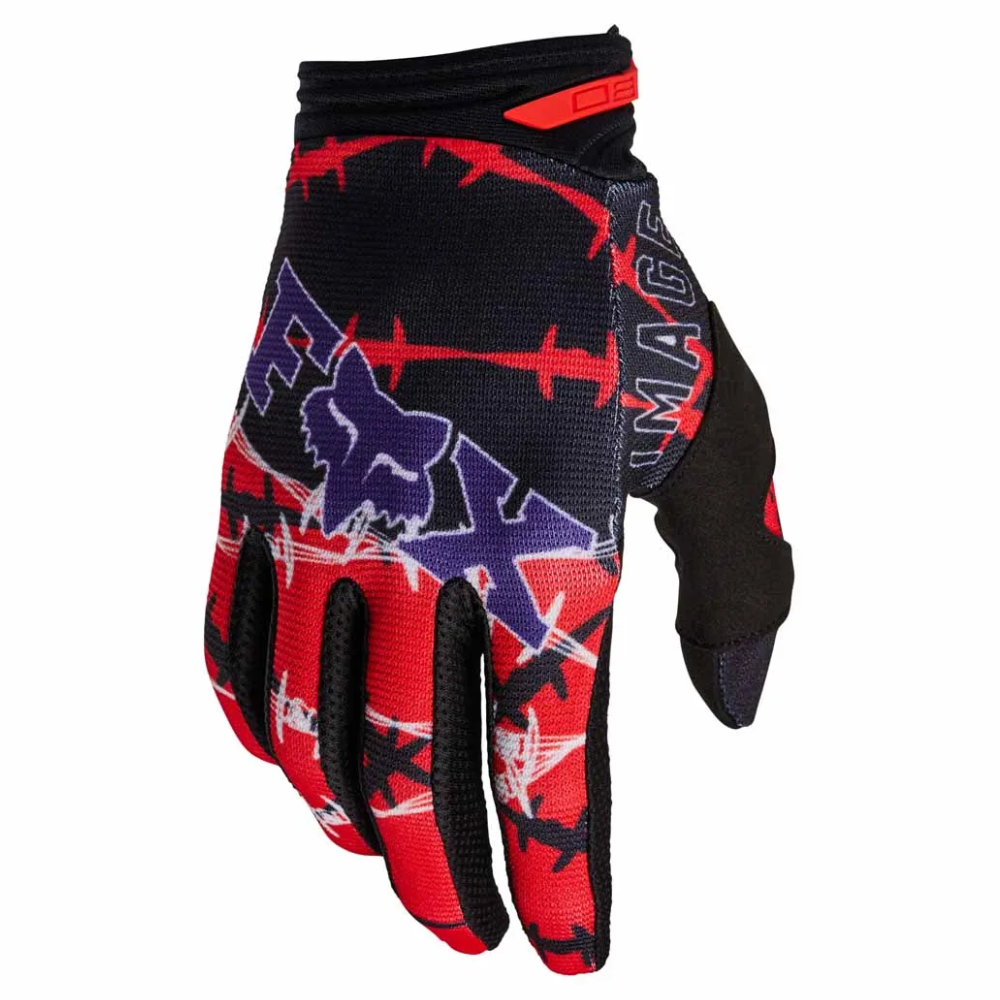 Gloves: FOX 2024 180 BARBED WIRE SE Flo Red