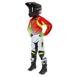Pants: ALPINESTARS 2024 YOUTH RACER LUCENT Wht/Neon Red/Yell Fluo