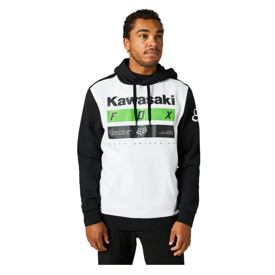 Fleece: FOX KAWI STRIPES PO Black/White