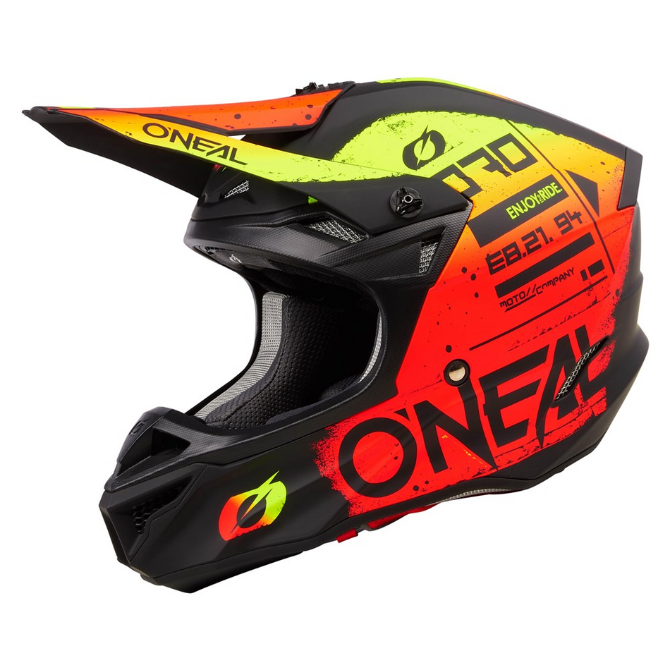 Helmet: ONEAL 2025 5SRS SCARZ V.25 Black/Red/Yellow