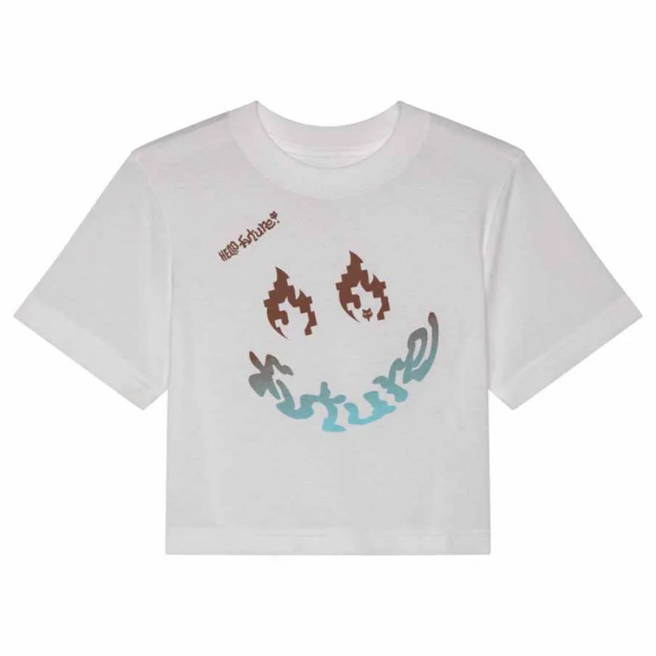 Tee: FOX 2025 Women HELLO FOX SS BABY White