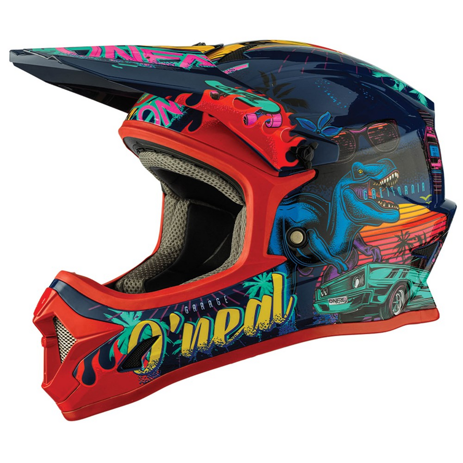 Helmet: ONEAL 2025 Youth 1SRS REX V.24 Gloss Multi
