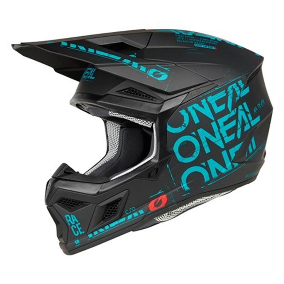 Helmet: ONEAL 2025 3SRS STATIC V.25 Matte Black/Teal