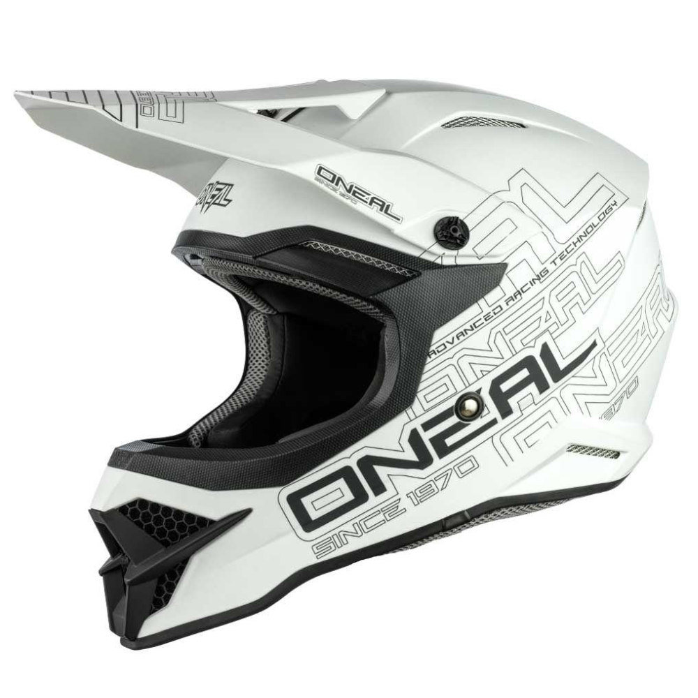 Helmet: ONEAL 2024 3 SRS SOLID V.23 FLAT White