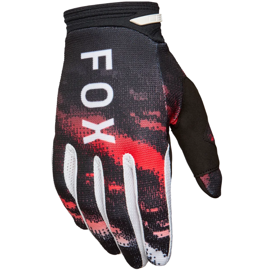 Gloves: FOX 180 KAIROS White/Fluro Red