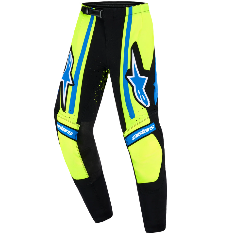Pants: ALPINESTARS 2026 Youth SUPERTECH NOMUR Dark Navy/Yellow Fluo/Blue
