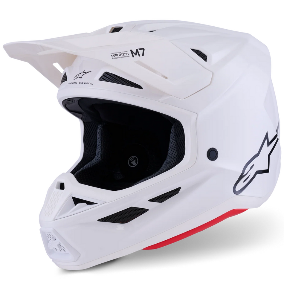 Helmet: ALPINESTARS 2026 SM7 SOLID ECE06 White Glossy