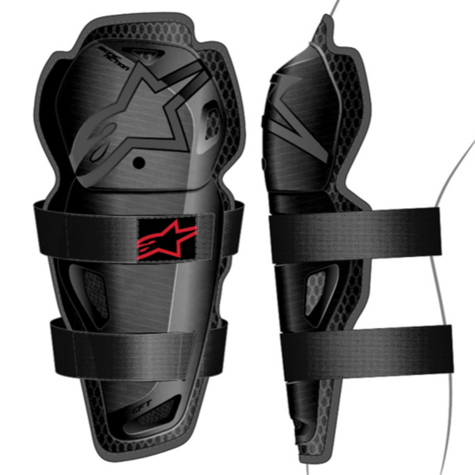 Protection: ALPINESTARS Youth BIONIC ACTION KNEE PROTECTOR Black/Red