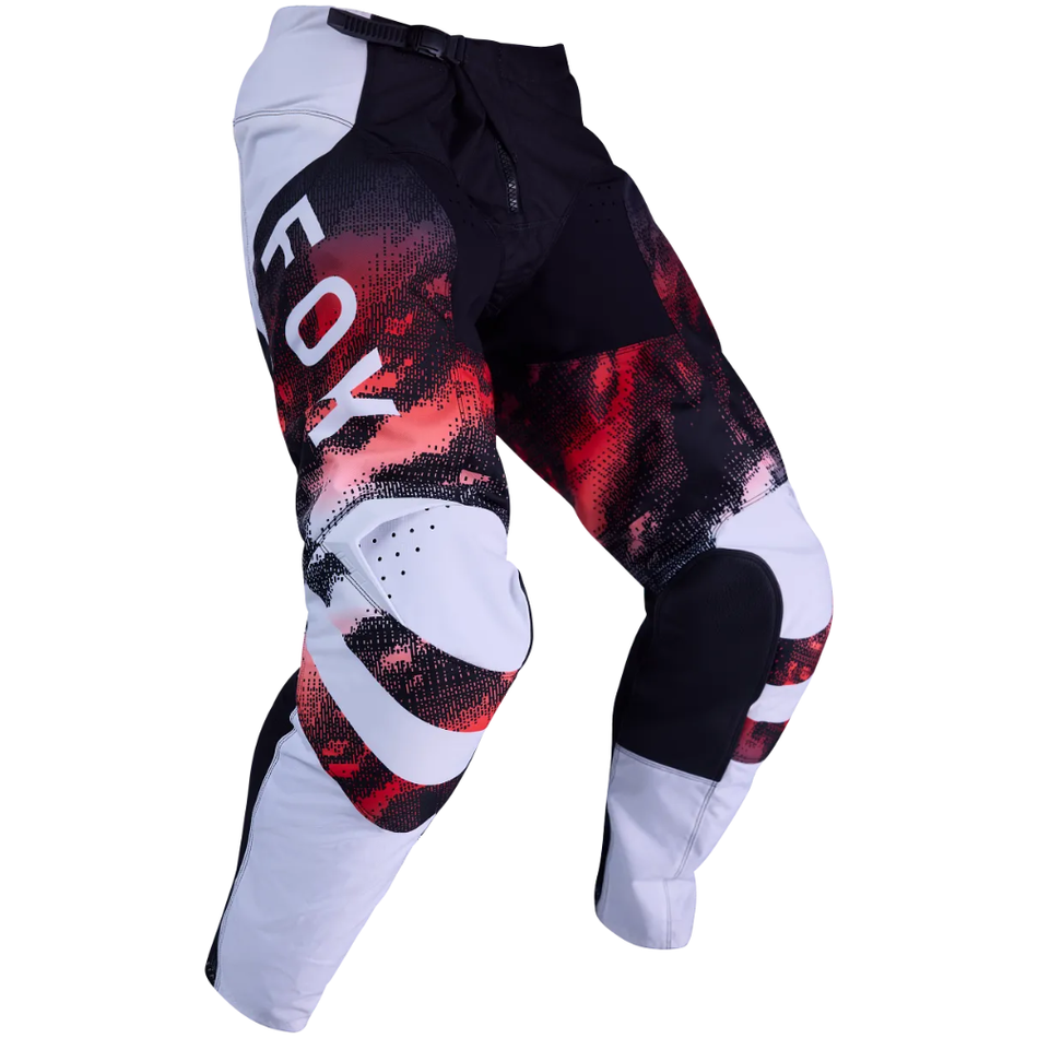 Pants: FOX 180 KAIROS White/Fluro Red