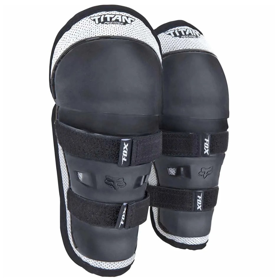 Protection: FOX PEEWEE TITAN KNEE GUARD Black/Silver
