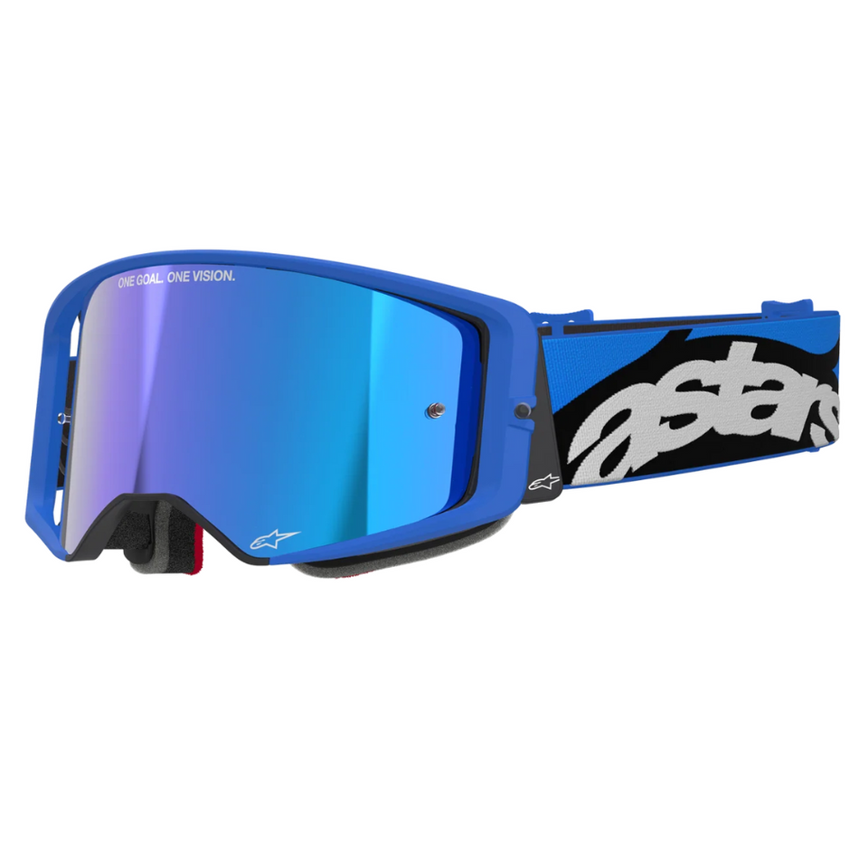Goggles: ALPINESTARS SUPERTECH STREAM Blue - Mirror Blue Lens