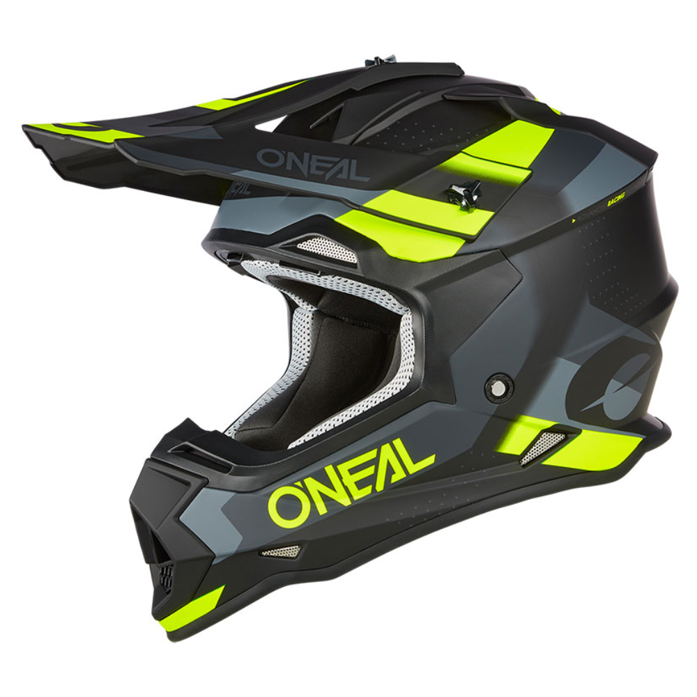 Helmet: ONEAL 2024 2SRS SPYDE V.23 Blk/Gry/N-Yell
