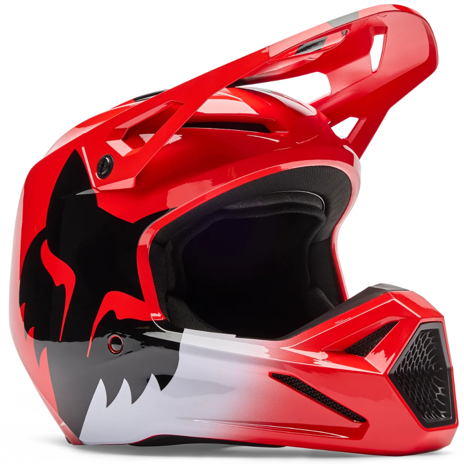 Helmet: FOX Youth V1 SHIELD Flo Red