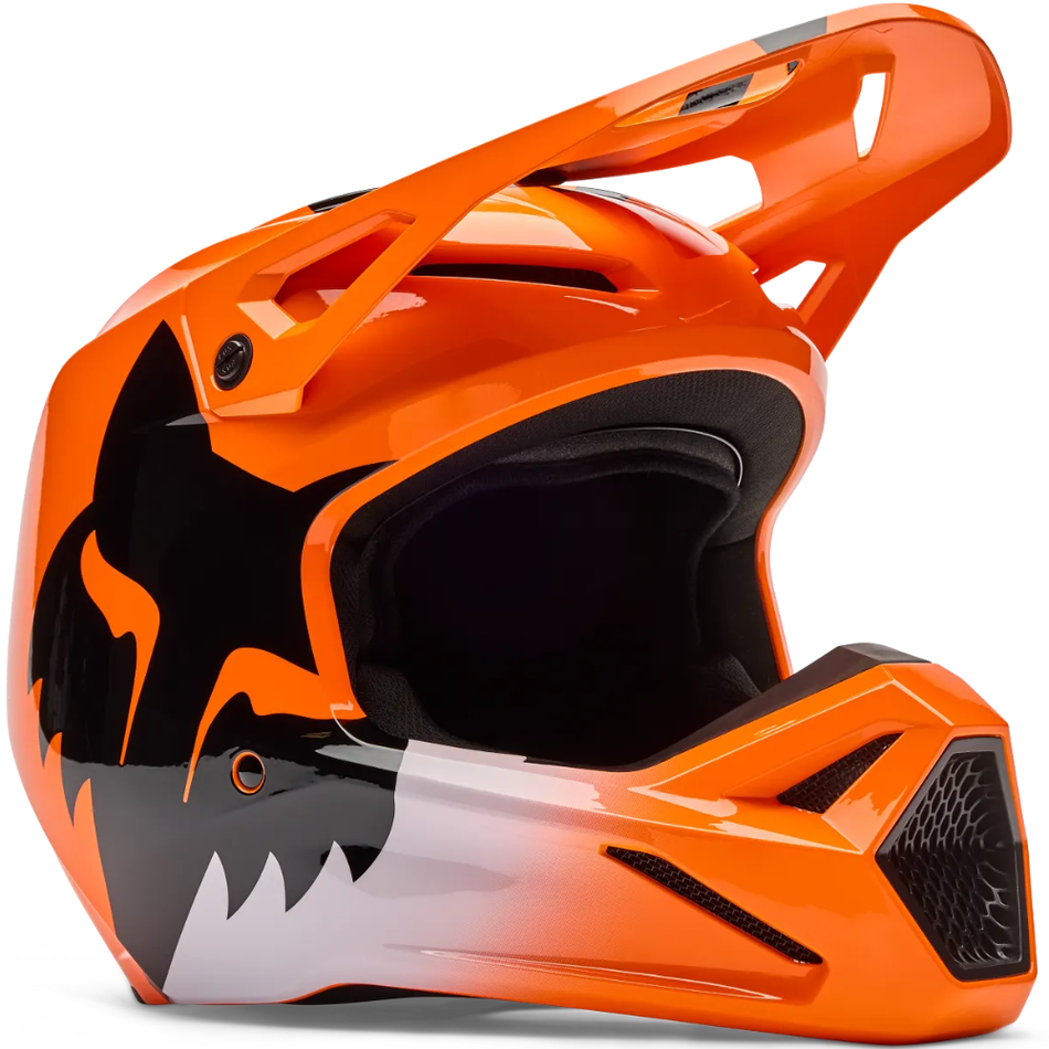Helmet: FOX Youth V1 SHIELD Fluro Orange