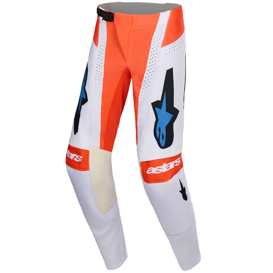Pants: ALPINESTARS 2026 TECHSTAR KNIF Light Gray/Orange Fluo/Black