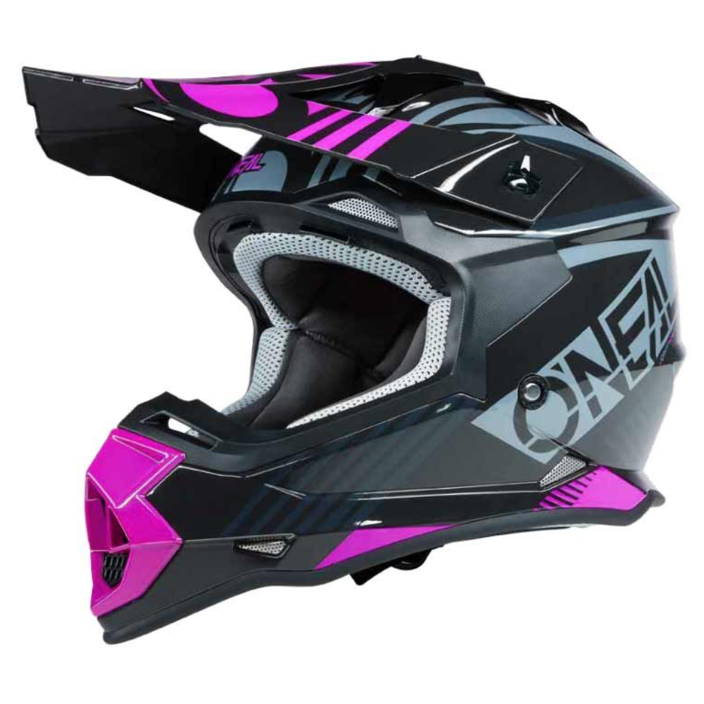 Helmet: ONEAL 2023 Youth 2 SRS RUSH V.22 Black/Pink