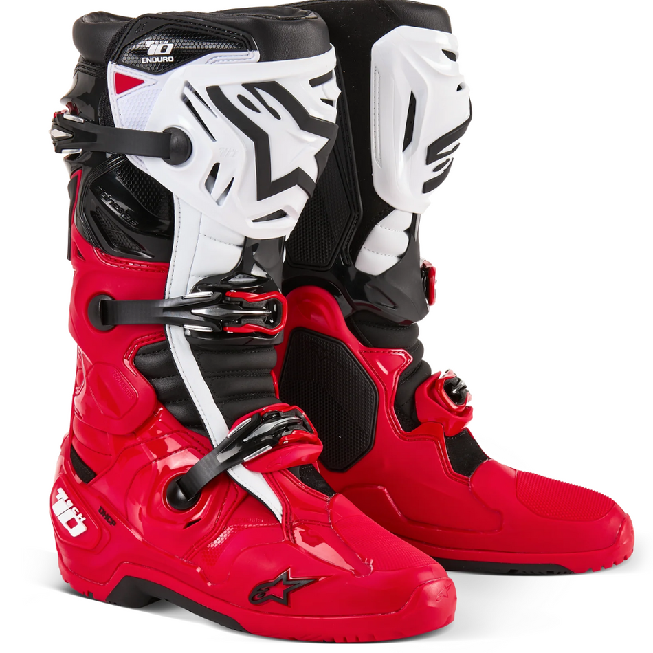 Boots: ALPINESTARS 2026 TECH 10 ENDURO Bright Red/Black/White