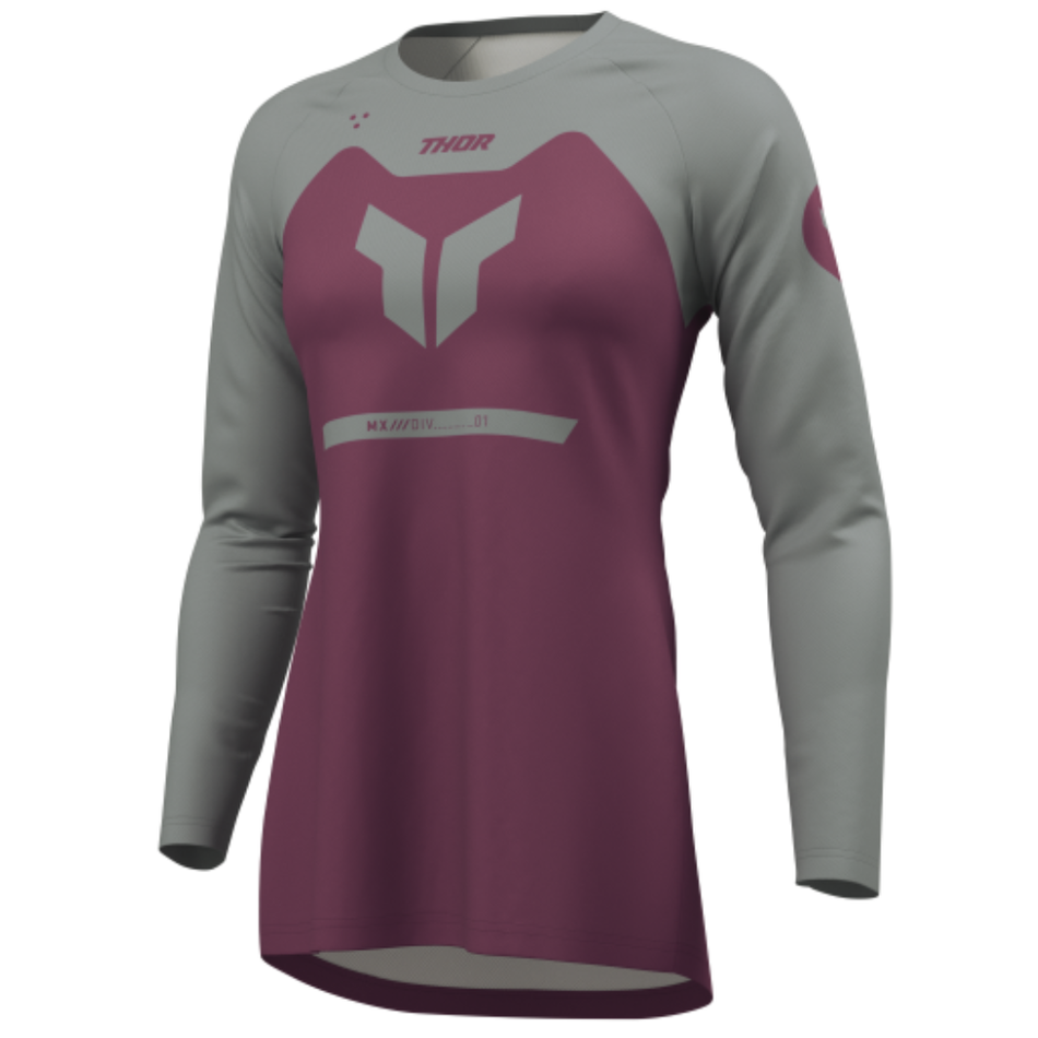 Jersey: THOR Women RIDEMODE MENACE Purple/Gray