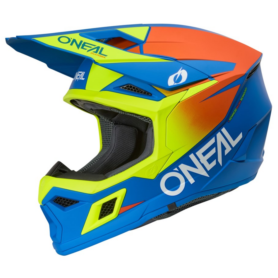 Helmet: ONEAL 2026 Youth 3SRS SOLID Blue/N-Yellow