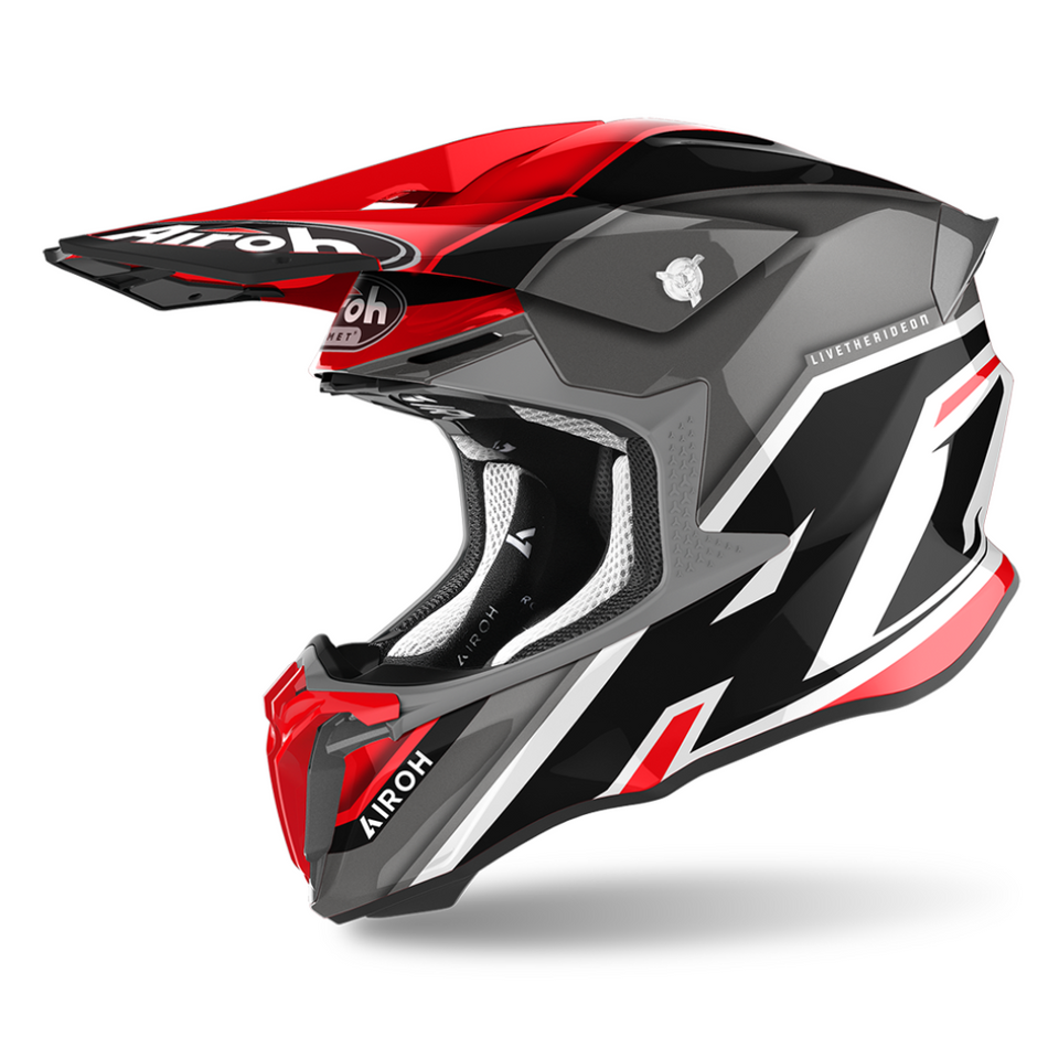 Helmet: AIROH 2025 TWIST 2.0 ‘SHAKEN’ Red Gloss