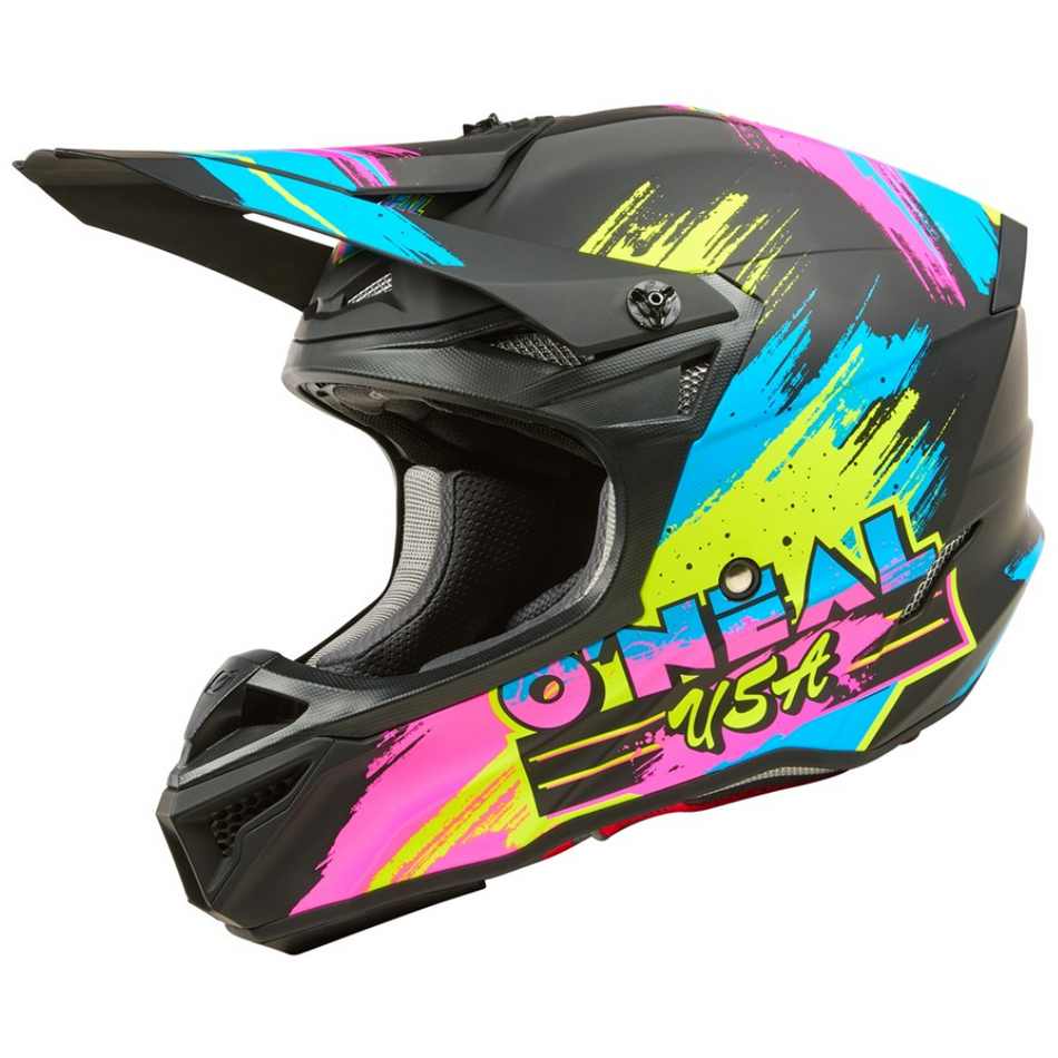Helmet: ONEAL 2026 5SRS RESEDA Black/N-Yellow
