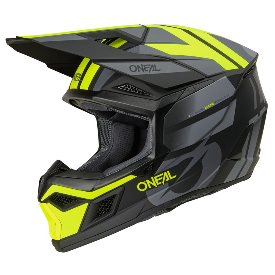 Helmet: ONEAL 2026 3SRS RIDE -Black/Grey/N-Yellow