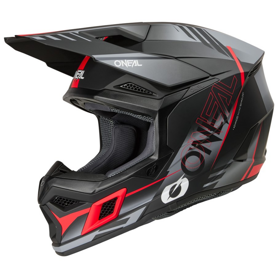 Helmet: ONEAL 2026 3SRS HAZE Black/Grey/Red