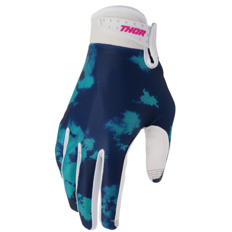 Gloves: THOR LAUNCHMODE BLEACH White/Aqua